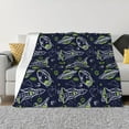 thumbnail image 1 of Yiaed Hand Drawn Rockets Print Blanket Throw Blanket Soft Cozy Flannel Blanket for Home Bed Sofa Couch Chair-60"x50", 1 of 6