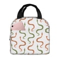 thumbnail image 1 of Yiaed Hand Drawn Snake Print Insulated Lunch Bag Reusable Cute Tote Lunch Box, Leakproof Cooler Lunch Bags for Work Office Travel School Picnic, 1 of 5