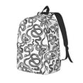 thumbnail image 1 of Yiaed Hand Drawn Snake Print Print Laptop Backpack Travel Canvas Backpack Vintage Aesthetic Backpack for School Knapsack Backpack Backpack for School-, 1 of 5