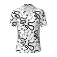 thumbnail image 1 of Yiaed Hand Drawn SnakePrint Men's Short Sleeve Polo Shirt,Golf Polo for Men Three-Button Golf Shirt Athletic Casual Collared T-Shirt- Medium, 1 of 7