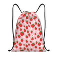 thumbnail image 1 of Yiaed Hand Drawn Strawberry Print Drawstring Bags Drawstring Backpack Bulk String Back Pack Gym Sport Bag-Small, 1 of 5