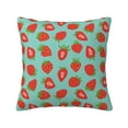 thumbnail image 1 of Yiaed Hand Drawn Strawberry Print Pillow Covers Super Soft Decorative Square Throw Pillow Covers Case Cushion Covers for Sofa Couch Bedroom Car Decor（No pillow core）-12"x12", 1 of 7