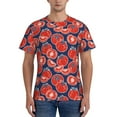 thumbnail image 1 of Yiaed Hand Drawn Tomatoes Print Mens Short Sleeve Tight Fit T-Shirt, Crewneck Casual Tee-XX-Large, 1 of 5