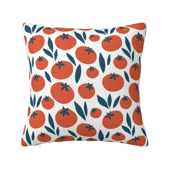 Yiaed Hand Drawn Tomatoes Print Pillow Covers Super Soft Decorative Square Throw Pillow Covers Case Cushion Covers for Sofa Couch Bedroom Car Decor(No pillow core)-20"x20"