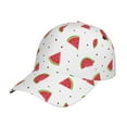 thumbnail image 1 of Yiaed Hand Drawn Watermelon Print Cap Adjustable Size for Running Workouts and Outdoor Activities All Seasons, 1 of 5