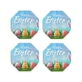 thumbnail image 1 of Yiaed Happy Easter Print Leather Coasters for Drinks - Cup Coasters Coffee Table Kitchen Table Bar, Home & Office Gifts Handmade Drink Coasters-Octagon, 1 of 6