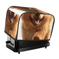 thumbnail image 1 of Yiaed Happy Fluffy Running Dog Print Two Slice Bread Machine Cover, Universal Size Kitchen Appliance Cover for Bread Machine,Bread Machine Cover, 1 of 7