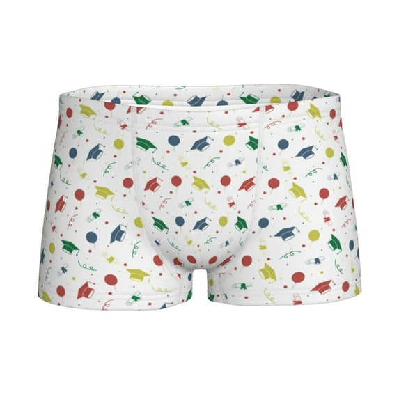 Yiaed Happy Graduation Print Boys' Boxer Briefs Cotton Casual Stretch Comfort Boys Boxers - Kids Boxer Briefs Underwear for Boys (6-18)-Small