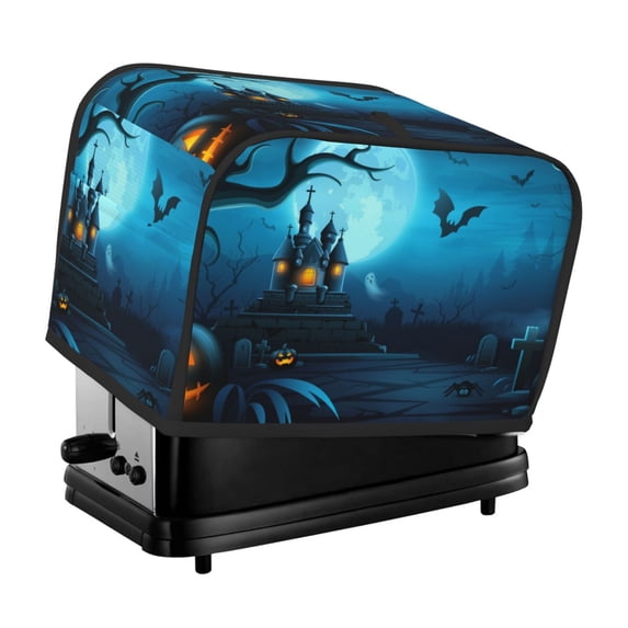 Yiaed Happy Halloween-1 Print Two Slice Bread Machine Cover, Universal Size Kitchen Appliance Cover for Bread Machine,Bread Machine Cover