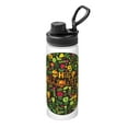 thumbnail image 1 of Yiaed Happy Halloween Floral Print Sports Insulated Kettle Bottle Reusable Stainless Steel Insulated Cup, Outdoor Portable Casual Stainless Steel Insulation Cup, 1 of 7