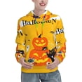 thumbnail image 1 of Yiaed Happy Halloween1 Print Womens Casual Hoodies Crew Neck Long Sleeve Sweatshirts With Pocket Pullover Tops Women's Hooded Sweatshirt-Large, 1 of 5