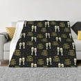 thumbnail image 1 of Yiaed Happy New Year Print Blanket Throw Blanket Soft Cozy Flannel Blanket for Home Bed Sofa Couch Chair-60"x50", 1 of 6