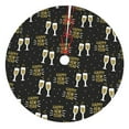 thumbnail image 1 of Yiaed Happy New Year Print Christmas Tree Skirt , Tree SkirtsTree Mat for Christmas Winter Holiday Indoor Decorations-48", 1 of 7