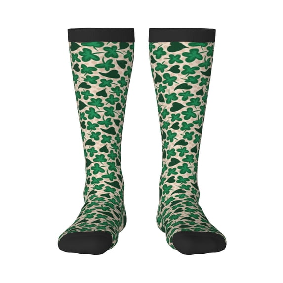 Yiaed Happy St. Patrick's Day Print Great elasticity Adult Stockings Sports socks for Men and Women