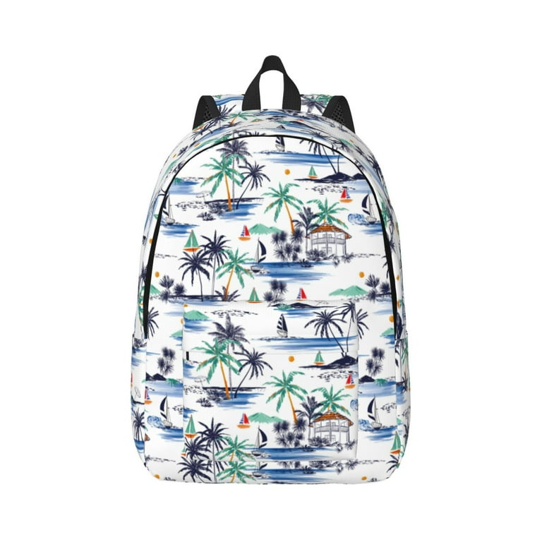 Yiaed Hawaii Palms Print Backpack Premium Laptop Backpack Travel Backpack for Women Lightweight Backpacks Comfortable Back Pack Small Adult