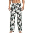 thumbnail image 1 of Yiaed Hawaii Palms Print Men's Lounge Pants, Loose PJ Bottoms, Long Pajama Pants for Men-Medium, 1 of 5