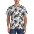thumbnail image 1 of Yiaed Hawaii Palms Print Mens Short Sleeve Tight Fit T-Shirt, Crewneck Casual Tee-XX-Large, 1 of 1
