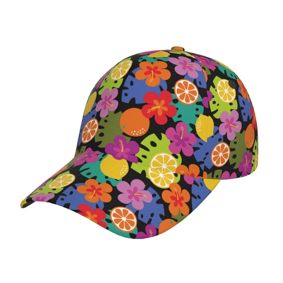 Yiaed Hawaiian Style Print Cap Adjustable Size for Running Workouts and Outdoor Activities All Seasons