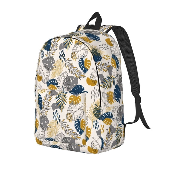 Yiaed Hawaiian Style Print Print Laptop Backpack Travel Canvas Backpack Vintage Aesthetic Backpack for School Knapsack Backpack Backpack for School-Medium