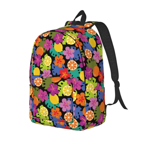 Yiaed Hawaiian Style Print Print Laptop Backpack Travel Canvas Backpack Vintage Aesthetic Backpack for School Knapsack Backpack Backpack for School-