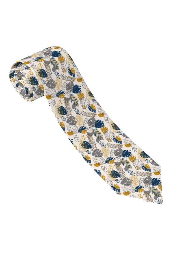 Hawaiian Style Print Men's Ties Silk Business Necktie for Husband Father Valentine's day Father's Day Gift