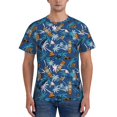 thumbnail image 1 of Yiaed Hawaiian Style Print Mens Short Sleeve Tight Fit T-Shirt, Crewneck Casual Tee-Medium, 1 of 5