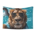 thumbnail image 1 of Yiaed Hawaiian Swimming Lion Print Dog Blankets-Cat Blanket Washable for Couch Protection,Puppy Blanket, Soft Plush Reversible Throw Furniture Protector-Large, 1 of 8