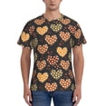 thumbnail image 1 of Yiaed Heart Print Mens Short Sleeve Tight Fit T-Shirt, Crewneck Casual Tee-3X-Large, 1 of 5