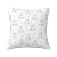 thumbnail image 1 of Yiaed Heart Rabbit Print Pillow Covers Super Soft Decorative Square Throw Pillow Covers Case Cushion Covers for Sofa Couch Bedroom Car Decor（No pillow core）-24"x24", 1 of 7