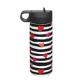 thumbnail image 1 of Yiaed Hearts And Lines1 Print Water Bottle with Straw Lid, Stainless Steel Double Wall Insulated Water Bottle | Leak-Proof and Spill-Proof Water Bottle, 1 of 8