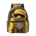 thumbnail image 1 of Yiaed Heavy Metal Style Guinea Pig Print School Backpack College Backpack Daypacks for Students High School Spacious and Durable Daypack for Work and Travel-One Size, 1 of 6