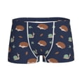 thumbnail image 1 of Yiaed Hedgehog And Snail Print Boys' Boxer Briefs Cotton Casual Stretch Comfort Boys Boxers - Kids Boxer Briefs Underwear for Boys (6-18)-Medium, 1 of 5