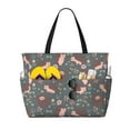 thumbnail image 1 of Yiaed Hedgehogs and Flowers1 Print Large Capacity Beach Travel Bag - Waterproof Zipper Vacation Tote for Sandproof Storage, and Camping, 1 of 5