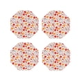 thumbnail image 1 of Yiaed Hello Autumn Maple Leaf Print Leather Coasters for Drinks - Cup Coasters Coffee Table Kitchen Table Bar, Home & Office Gifts Handmade Drink Coasters-Octagon, 1 of 6