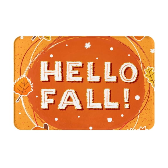 Yiaed Hello Fall 1 Print Flannel Doormat Mat Outdoor Indoor Door Mats,Welcome Matt Outdoor Front Door Mat Doormat Outdoor Mat Outdoor Mat,16"x24"