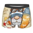 thumbnail image 1 of Yiaed Hello Summer Cute Gnome Print Men's Soft Cotton Boxer Shorts Breathable Boxers Underwear Moisture-Wicking Underwear Stretch Boxer Briefs for Man-Small, 1 of 5