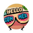 thumbnail image 1 of Yiaed Hello Summer Print Bone China Decorative Plate Ceramic Dinner Plates Art Crafts with Display Stand-6in, 1 of 6