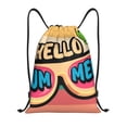thumbnail image 1 of Yiaed Hello Summer Print Drawstring Bags Drawstring Backpack Bulk String Back Pack Gym Sport Bag-Small, 1 of 5