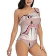 thumbnail image 1 of Yiaed High Heel Shoes Butterfly Print Women One Piece Swimsuits Tummy Control One Shoulder Bathing Suits Pattern Ruffle Swimwear-Medium, 1 of 8