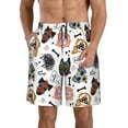 thumbnail image 1 of Yiaed Hip Hop Dog Print Men's Swim Trunks with Lining Quick Dry Sports Shorts Beach Shorts Boardshorts-3X-Large, 1 of 5