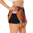 thumbnail image 1 of Yiaed Hip Hummingbird In Jacket Print Women's Running Shorts with Liner 3 Zipper Pockets Elastic Workout Athletic Gym Yoga Shorts-, 1 of 7