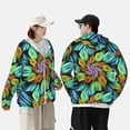 thumbnail image 1 of Yiaed Hippie Style Print Sun Shirts UPF 50+ Protection Hoodie Rash Guard Shirt UV Shirt Long Sleeve Fishing Outdoor Lightweightase-3X-Large, 1 of 5