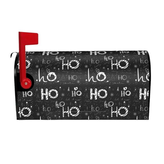 Yiaed Ho-Ho-Ho 2 Print Mailbox Covers, Magnetic Mailbox Cover, Mail Box Covers for Garden Outdoor Decor Box Covers-25.5x21 in