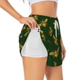 thumbnail image 1 of Yiaed Hohey Bee Print Women's Running Shorts with Liner 3 Zipper Pockets Elastic Workout Athletic Gym Yoga Shorts-X-Large, 1 of 7