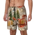 thumbnail image 1 of Yiaed Holiday Christmas Stars Print Mens Swim Trunks Bathing Suit Compression Liner Beach Swim Shorts Swimwear Quick Dry Zipper Pocket No-Chafing Board Short-XX-Large, 1 of 6