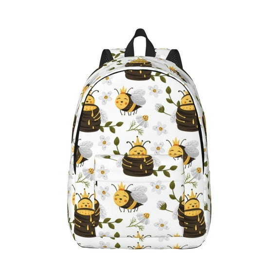 Yiaed Honey Bee Insect Print Backpack, Premium Laptop Backpack, Travel Backpack for Women, Lightweight Backpacks, Comfortable Back Pack-Small