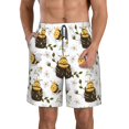 thumbnail image 1 of Yiaed Honey Bee Insect Print Men's Swim Trunks with Lining Quick Dry Sports Shorts Beach Shorts Boardshorts-X-Large, 1 of 5