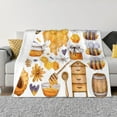 thumbnail image 1 of Yiaed Honey Bee Set Print Blanket Throw Blanket Soft Cozy Flannel Blanket for Home Bed Sofa Couch Chair-40"x30", 1 of 6