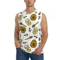 thumbnail image 1 of Yiaed Honey Print Men's Singlet Vests Summer Running Muscle Tank Tops Gym Undershirt Round Neck Sleeveless for man, 1 of 8