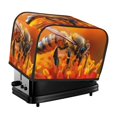 thumbnail image 1 of Yiaed Honeybee On Vibrant Flower Print Two Slice Bread Machine Cover, Universal Size Kitchen Appliance Cover for Bread Machine,Bread Machine Cover, 1 of 7